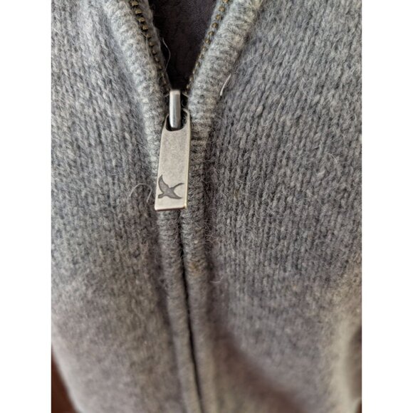 Eddie Bauer Womens Gray Wool Alpaca Zip-Up Vest W/ Faux Fur Collar Size L - Picture 2 of 5